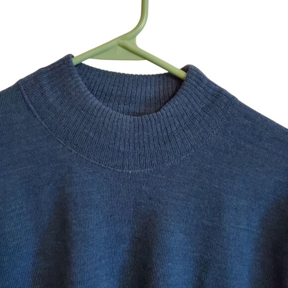 Pendleton 100% Merino Wool Smock Turtle Neck Long Sleeve Royal Blue Sweater S - Picture 3 of 13